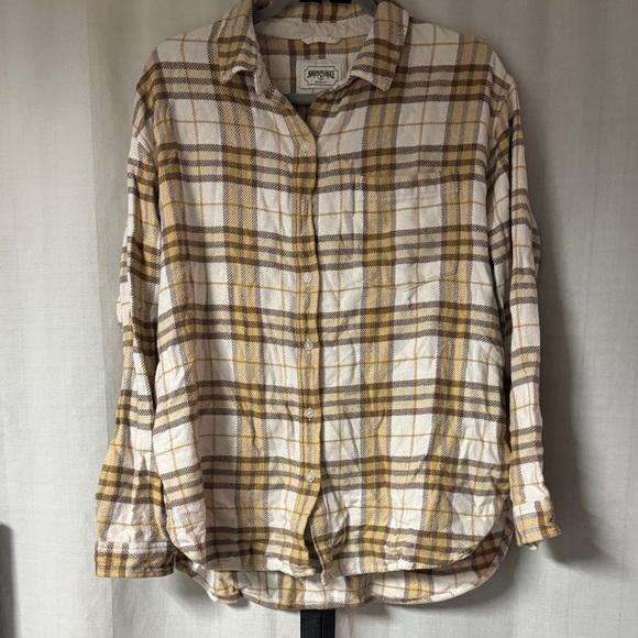 American Eagle Outfitters Plaid Jacket in Cream and Brown - Picture 4 of 6